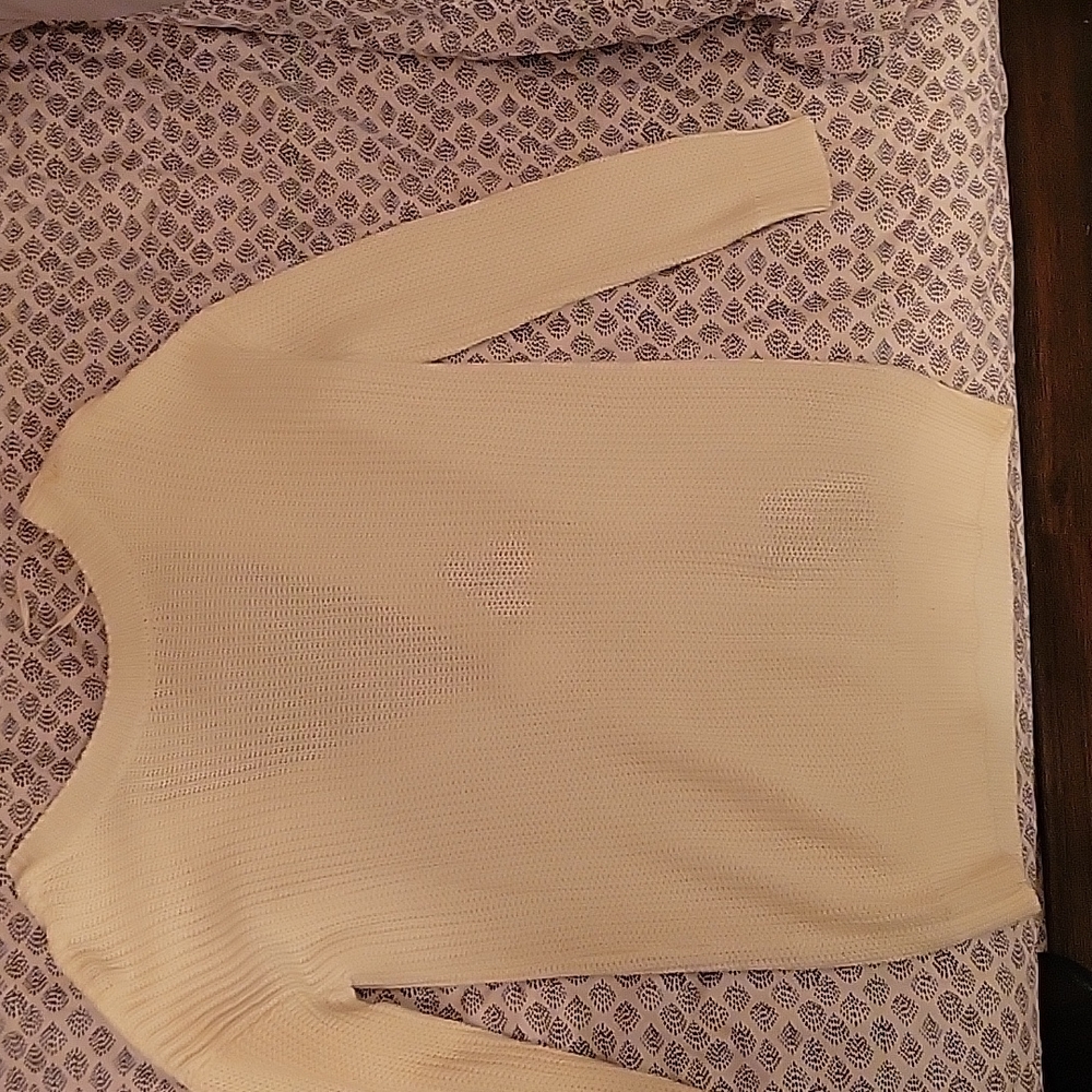 Knit cream sweater